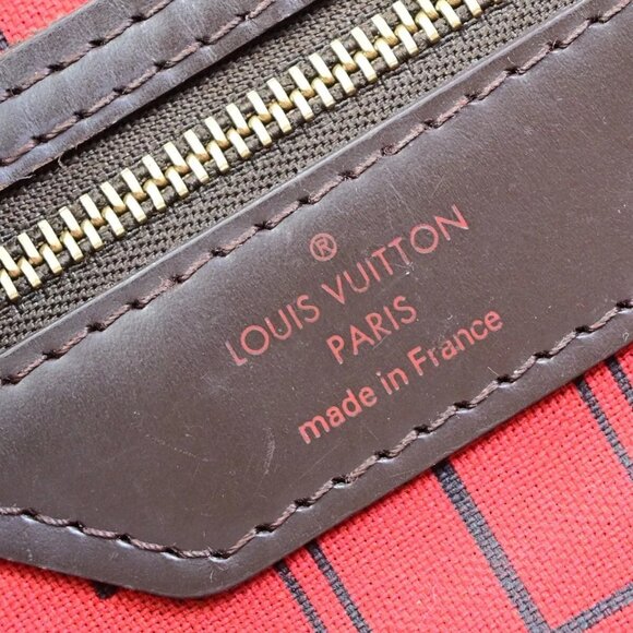 LOUIS VUITTON Neverfull MM Shoulder Tote Bag Damier Leather Brown - Picture 4 of 16